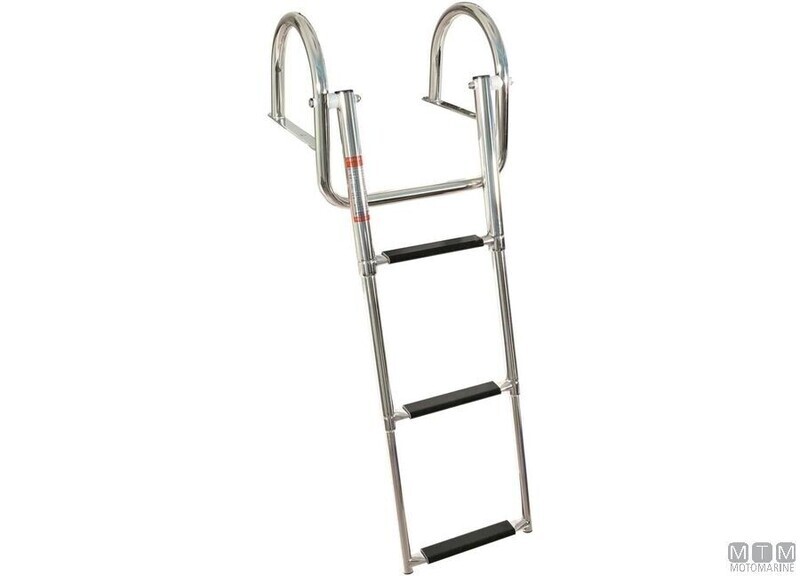 SCALETTE TELESCOPICHE UP CON PASSAMANO 4 GRADINI INOX