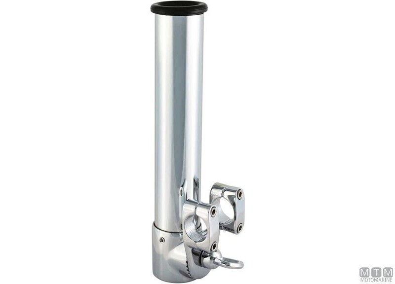 SUPPORTO PORTACANNE CROMATO CON MORSETTO TUBO DA 22<>28  DIAM.INTERNO 40