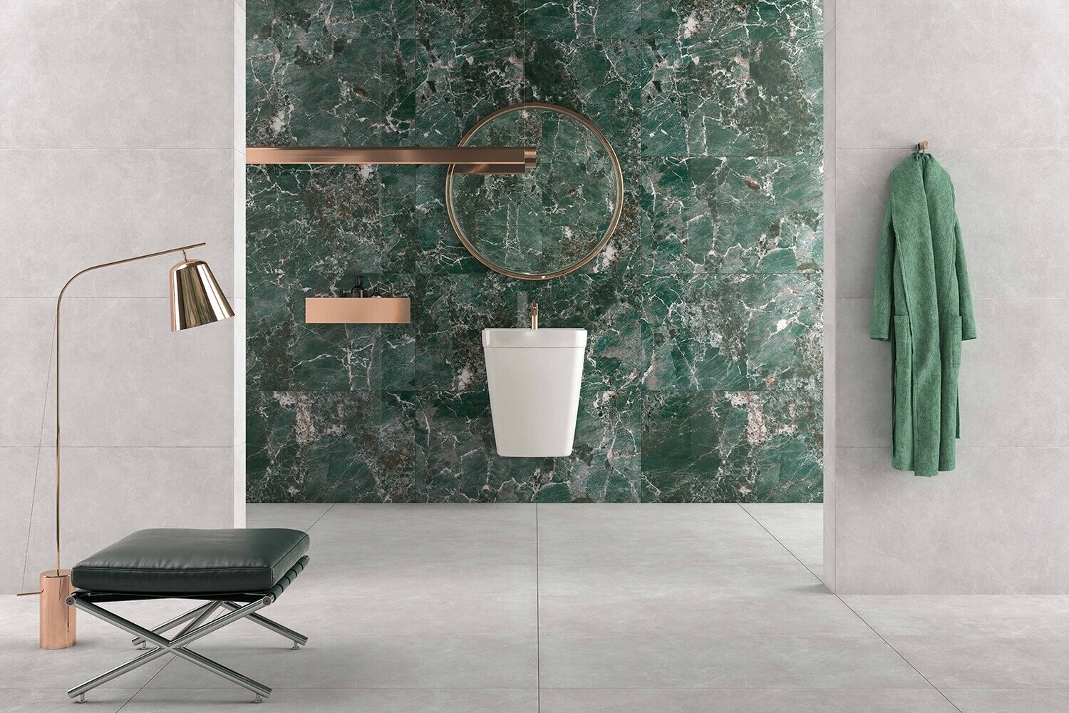 Galaxy Green Porcelain Polished Marble Tiles
