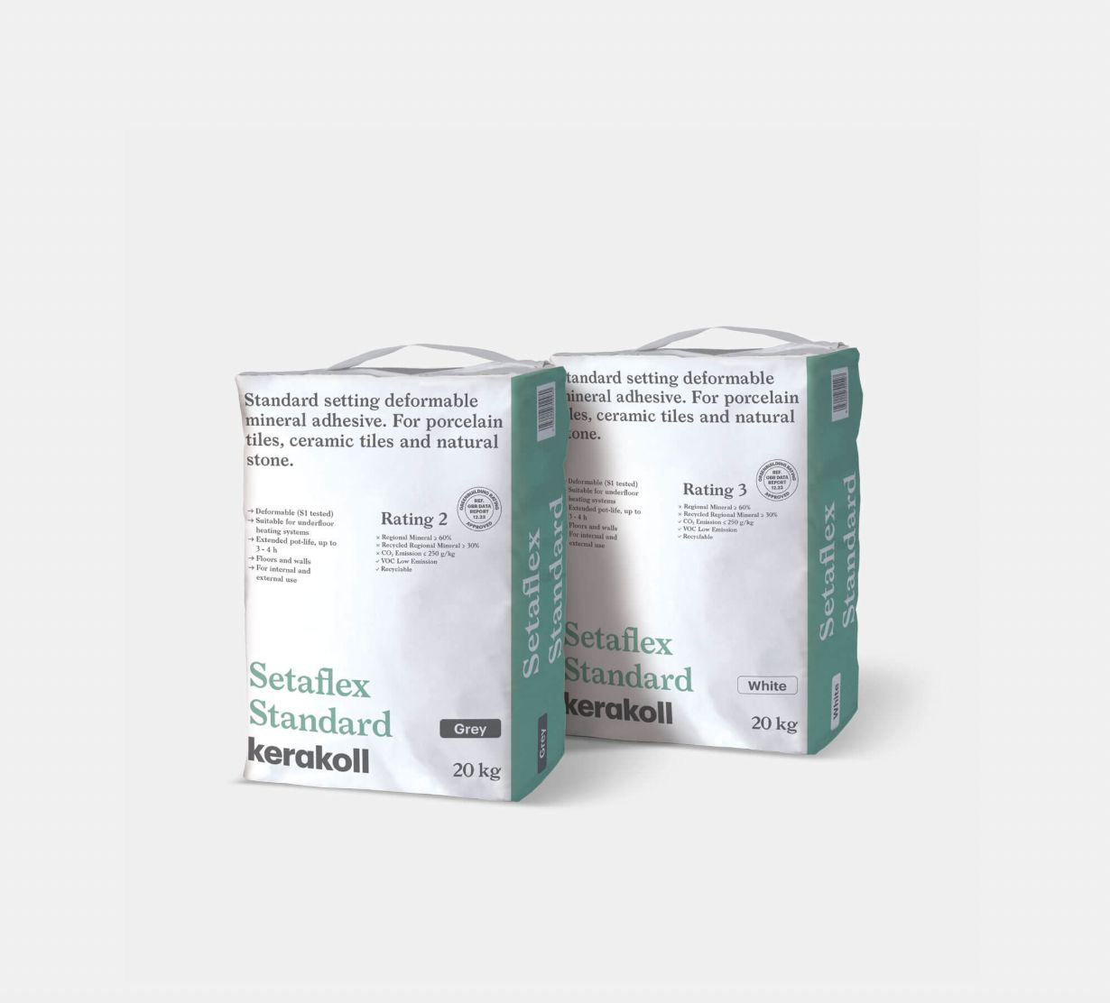 Kerakoll Setaflex Standard Set S1 Adhesive White 20kg Full Pallet (48 Bags Tail Lift)