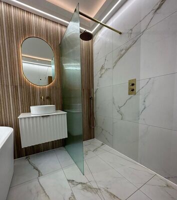 Finlandia Wood Slat Effect Porcelain Tile 60x120cm Finlandia Wood Slat Effect Porcelain Tile 60x120cm