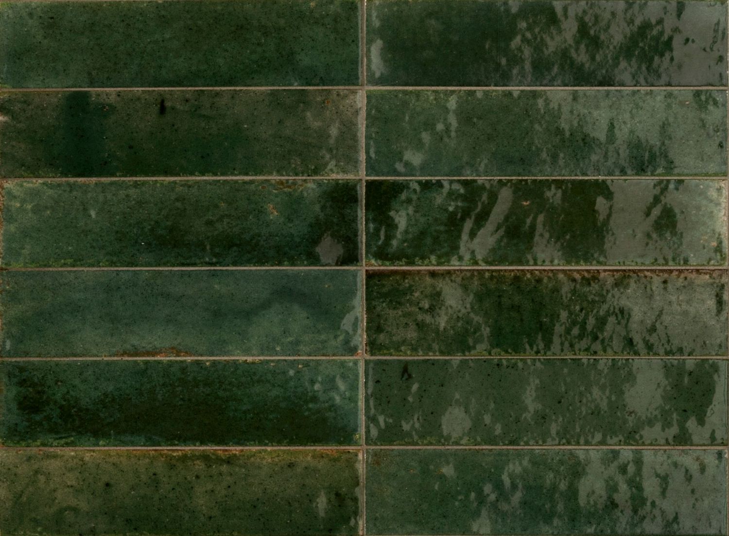 Look Olivia Green Porcelain Goss Tile 6x24cm