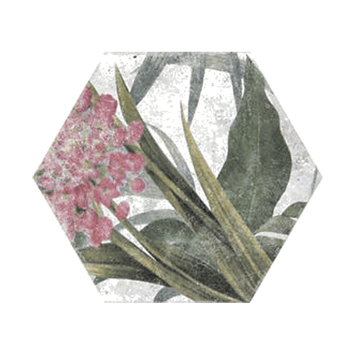 Aruba Floral Blanco Hexagon Tiles Aruba Floral Blanco Hexagon Tiles
