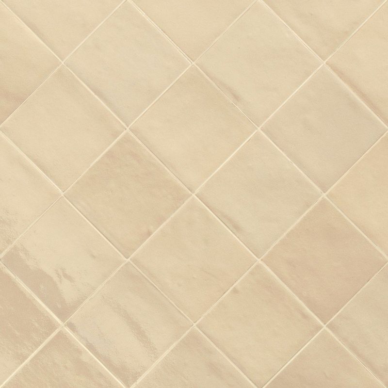 Mélange Beige 10x10cm Gloss Zellige Effect Wall Tile
