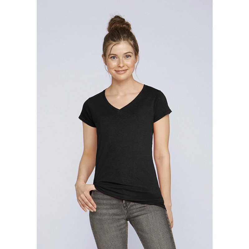 V-hals T-shirt for Her Softstyle Gildan