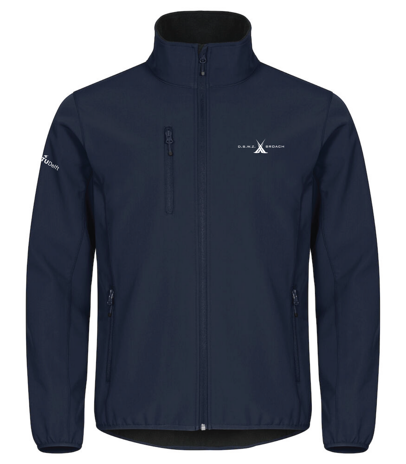 Broach Softshell Jas met borst, mouw en ruglogo