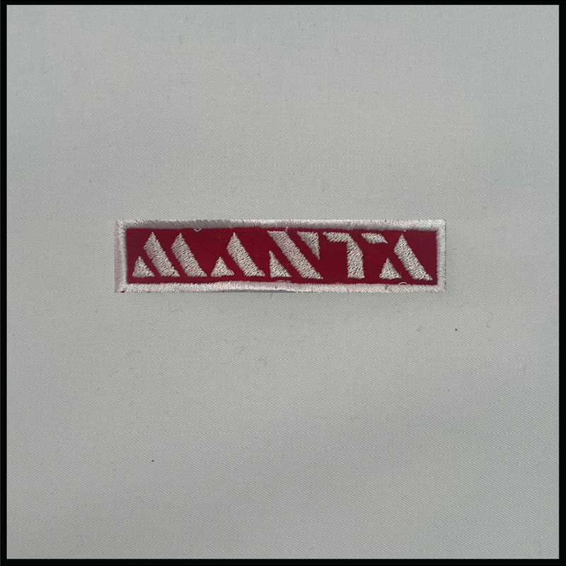 Manta wit-rood  95x24mm