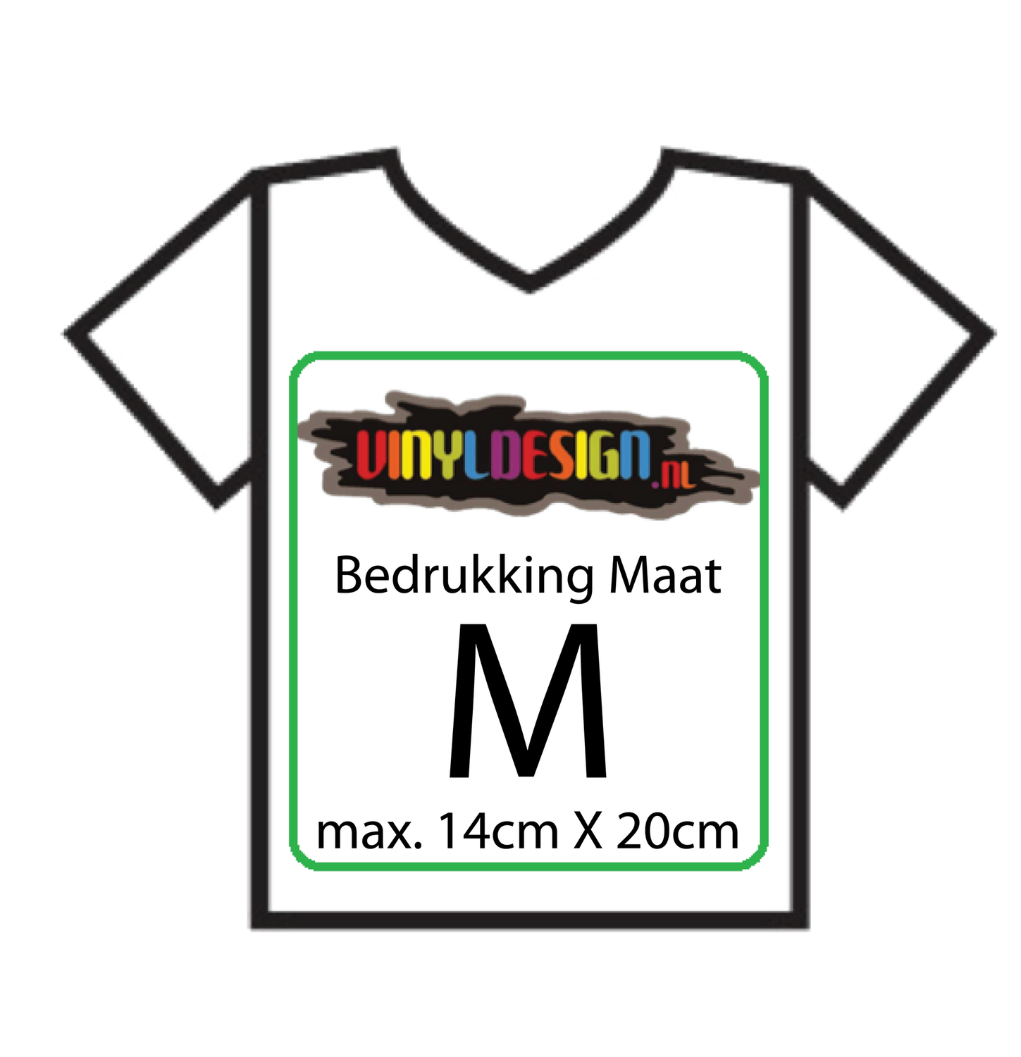 Bedrukking op eigen kleding maat M Bedrukking op eigen kleding maat M