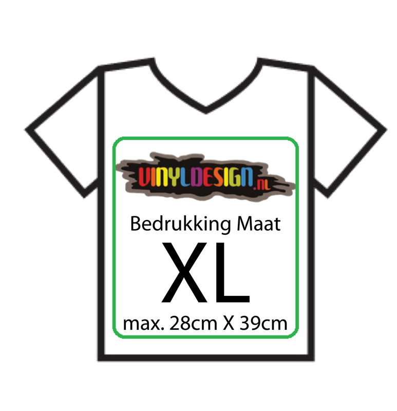 Bedrukking op eigen kleding maat XL