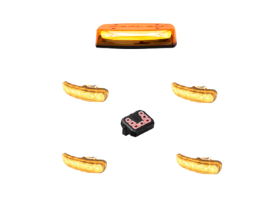 CODE 3 Amber Mini Light Bar Package