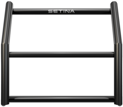 SETINA BK0393ITU20 PB300 VS Push Bumper Full Bumper Aluminum With Mar-Resistant Horizontal Pad INCLUDED For 2020-2023 Ford Police Interceptor Utility