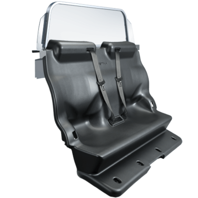 SETINA QK0566DUR11 Full REPLACEMENT Transport SeatTPO Plastic With Center Pull Seat Belts Fits 2015-2023 Dodge Durango
