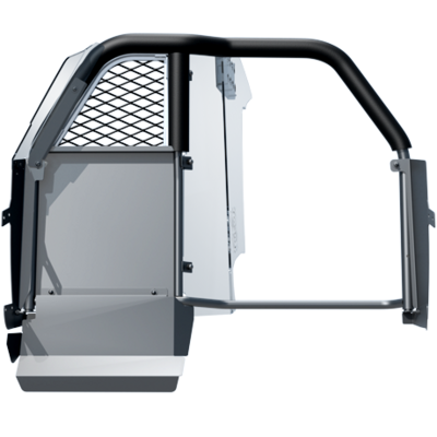 SETINA 1K0575CGR11FSR SPT Single Prisoner Transport #7S Stationary Window Vinyl Coated Expanded Metal Fits 2015-2023 Dodge Charger