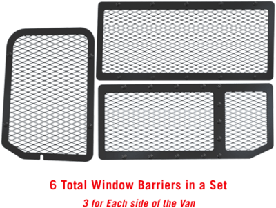 SETINA WK0504TRN15T150MR Window Barrier Steel Horizontal Fits 2015-2021 Ford Transit T150-T350