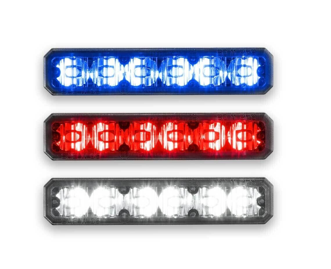 FEDERAL SIGNAL MPS650-BB MicroPulse Blue/Blue 6-LED light head MicroPulse 6 Single Color Hood/Grille mount 12/24 VDC LED