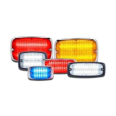 FEDERAL SIGNAL FR7-A 7x3 Warning lights with Color lens and built-in flasher Ambe lens Ambler LEDs