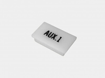 HAVIS C-LABEL-AUX1 Standard White Switch Label W/ Black Imprint