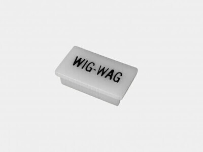 HAVIS C-LABEL-WIG-WAG Standard White Switch Label W/ Black Imprint