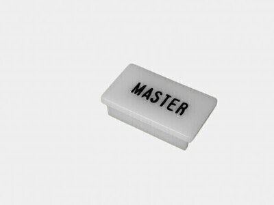 HAVIS C-LABEL-MASTER  Standard White Switch Label W/ Black Imprint