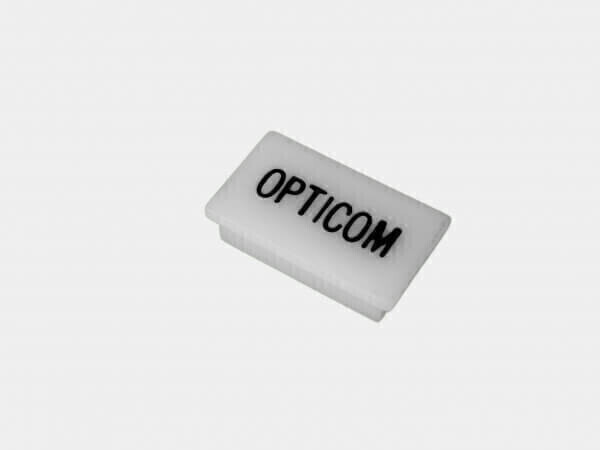 HAVIS C-LABEL-OPTICOM  Standard White Switch Label W/ Black Imprint