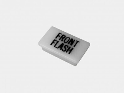 HAVIS C-LABEL-F-FLASH  Standard White Switch Label W/ Black Imprint