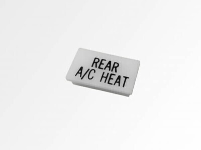 HAVIS C-LABEL-REAR-AC-HEAT  Standard White Switch Label W/ Black Imprint