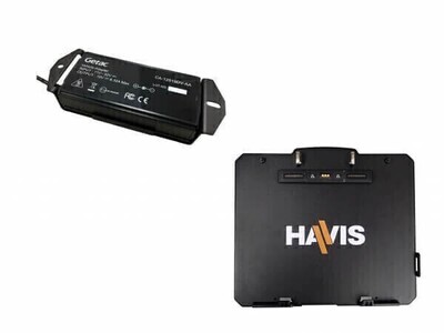 HAVIS DS-GTC-1002-3 Docking Station With Triple Pass-Through RF Antenna Connections And LPS-140 (120W Vehicle Power Supply With LPS-208) For Getac K120 Convertible Laptop HAVIS DS-GTC-1002-3 Docking Station With Triple Pass-Through RF Antenna Connections And LPS-140 (120W Vehicle Power Supply With LPS-208) For Getac K120 Convertible Laptop