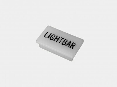 HAVIS C-LABEL-LIGHTBAR  Standard White Switch Label W/ Black Imprint