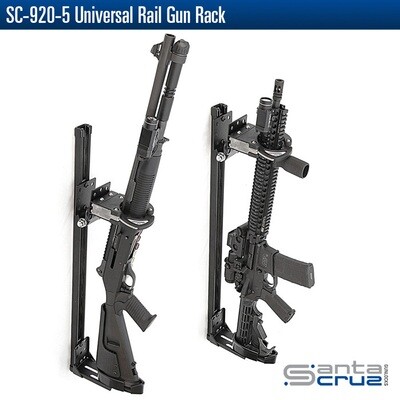 SANTA CRUZ GUNLOCKS SC-920-5 Universal Rail Gun Rack With Sc-6 Xl Lock