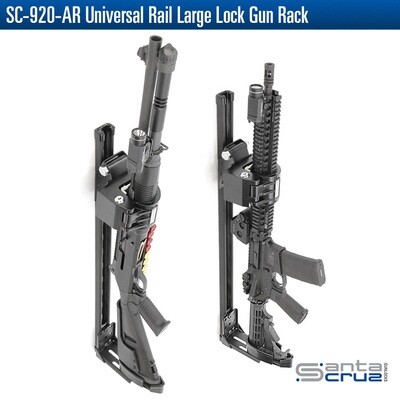 SANTA CRUZ GUNLOCKS SC-920-AR Universal Rail Large Lock Gun Rack With Sc-1-Ar Lock