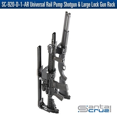 SANTA CRUZ GUNLOCKS SC-920-D-1-AR Universal Rail Sg & Rifle Rack With Both Sc-1 & Sc-1-Ar Locks