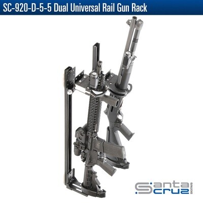 SANTA CRUZ GUNLOCKS SC-920-D-5-5 Universal Rail Dual Gun Rack With Two Sc-6 Xl Locks