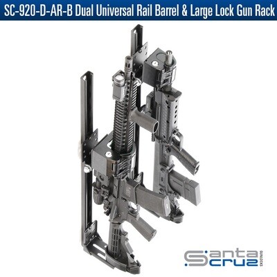 SANTA CRUZ GUNLOCKS SC-920-D-AR-B Universal Rail Dual Rack With Both Sc-1-Ar & Sc-1-B Locks