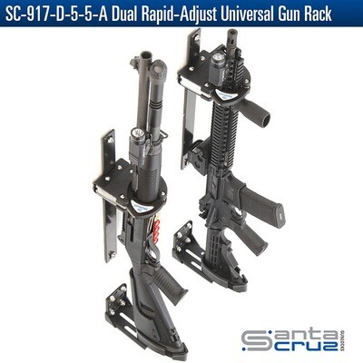 SANTA CRUZ GUNLOCKS SC-917-D-5-5-A Rapid-Adjust Universal Dual Gun Rack With Two Sc-6 Xl Locks
