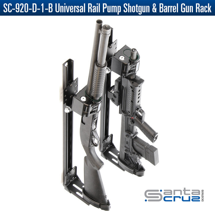 SANTA CRUZ GUNLOCKS SC-920-D-1-B Universal Rail Sg &amp; Barrel Rack With Both Sc-1 &amp; Sc-1-B Locks