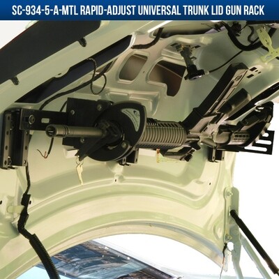 SANTA CRUZ GUNLOCKS SC-934-5-A-MTL Rapid-Adjust Universal Trunk Lid Gun Rack With Sc-6 Xl Lock