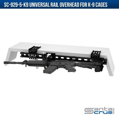 SANTA CRUZ GUNLOCKS SC-929-5-K9 Universal Rail Overhead K-9 Gun Rack With Sc-6 Xl Lock