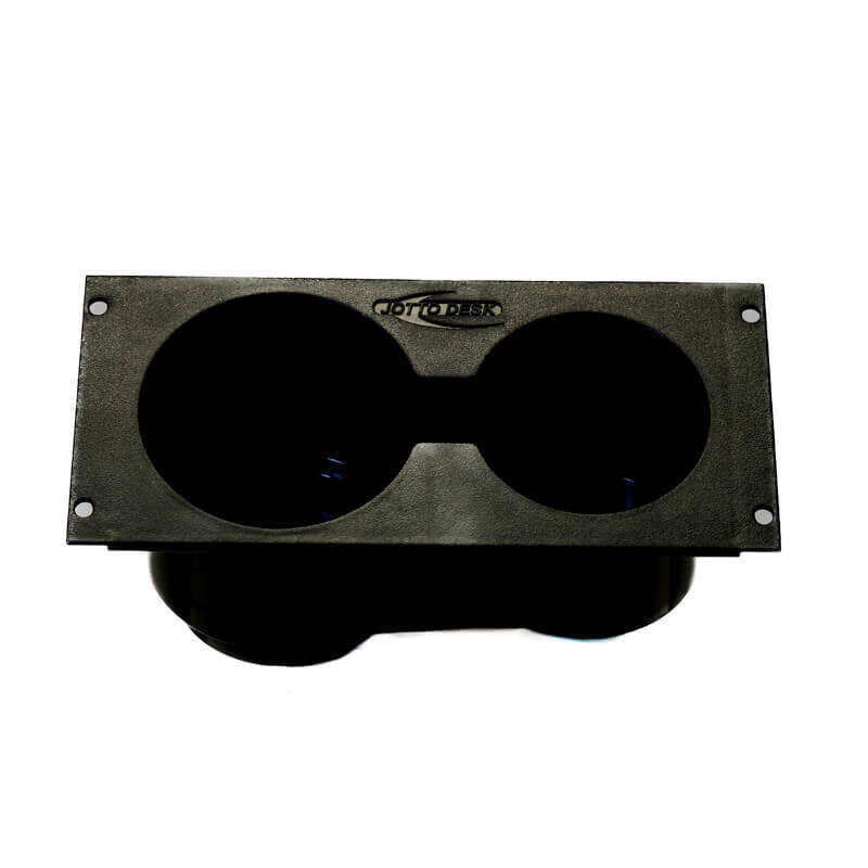 JOTTO DESK 4253704 ABS Dual Cup Holder Faceplate Mount (4")
