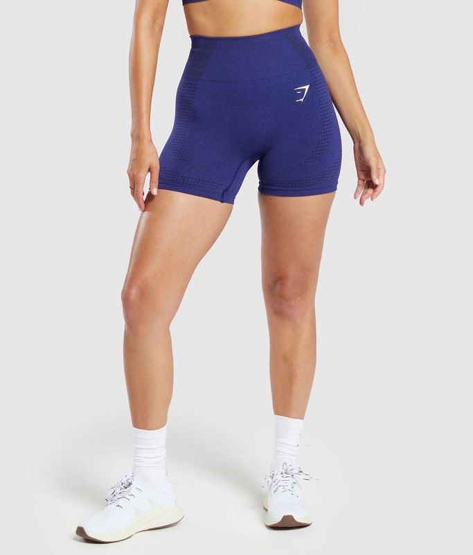 Vital Seamless Shorts - Cobalt Purple Marl