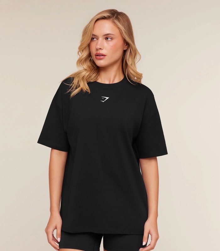 Trace Graphic Oversized T-Shirt - Black