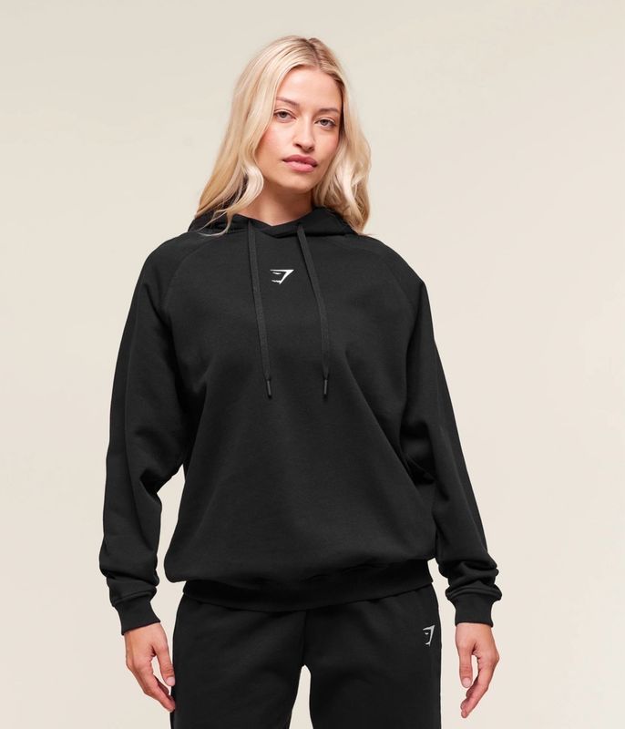 Training Oversized Fleece Hoodie - Black