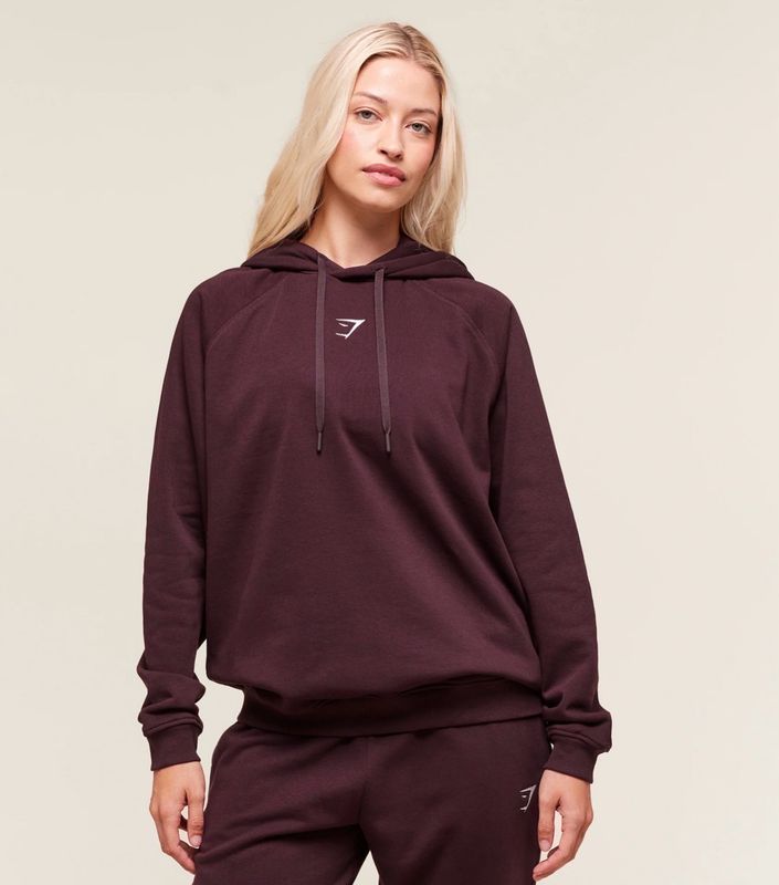 Training Oversized Fleece Hoodie - Cherry Purple
