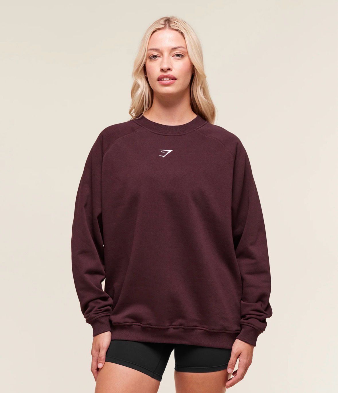 Training Oversized Fleece Sweatshirt - Cherry Purple