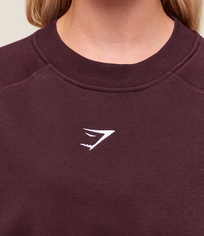 Training Oversized Fleece Sweatshirt - Cherry Purple