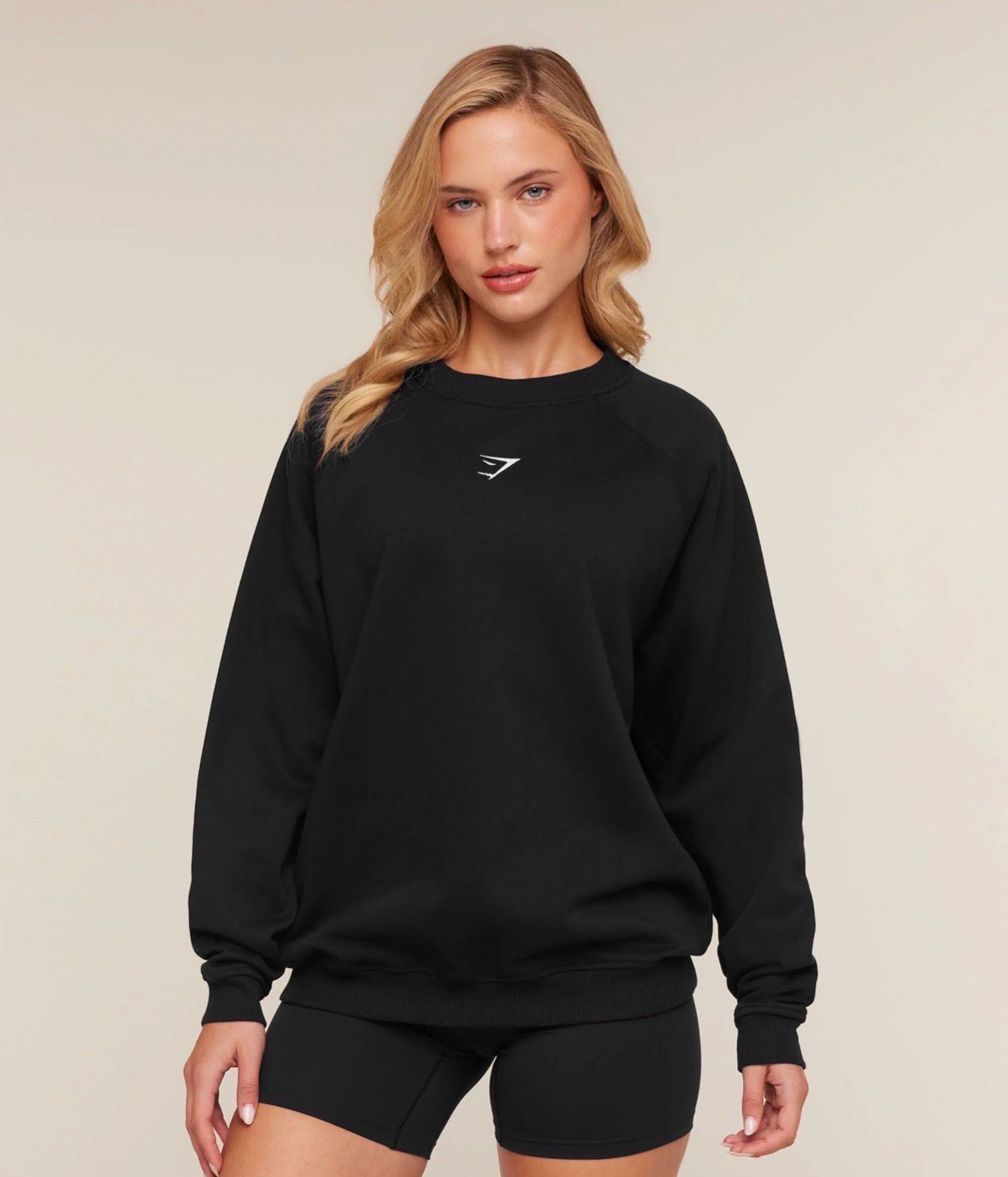 Training Oversized Fleece Sweatshirt - Black