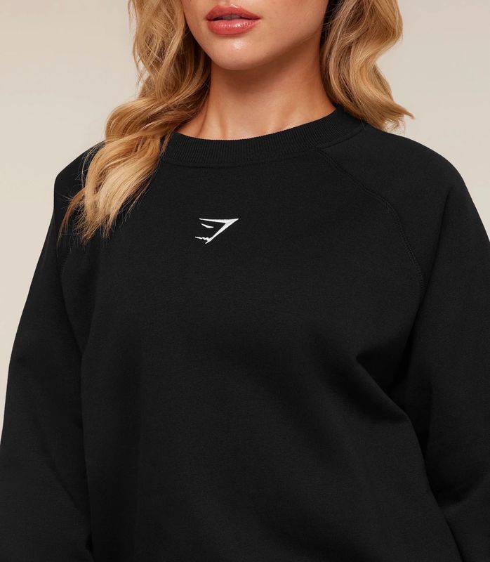 Training Oversized Fleece Sweatshirt - Black