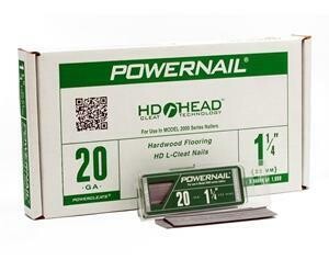 Powernail L-125205 20 GA. HD Flooring L-Powercleats 1-1-4 Inch Box of 5,000
