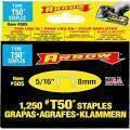 Arrow 1-2 Inch Staples 1250 Pack