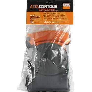 ALTA 52913.50 AltaCONTOUR Knee Protector Pad, Gray-Orange Cordura Nylon Fabric, AltaLOK Fastening, Flexible Cap, Round, Gray