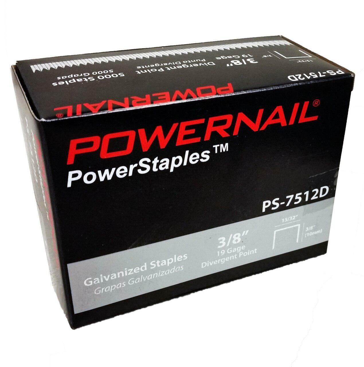 Powernail PS7512D 3-8" Carpet Pad Staples (5,000-box)